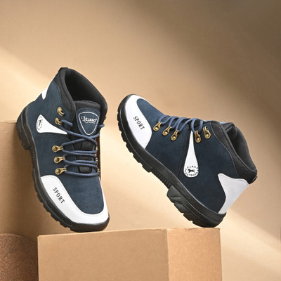 NEAKSER High Tops For Men(Navy, White, Blue , 7)