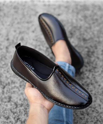 Zixer Ethnic Wear Wedding Party Sandals Loafer Shoes For Man | Mojri Casual Peshawari Mojaris For Men(Brown , 7)