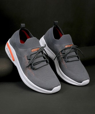 asian Hattrick-21 Walking Shoes For Men(Grey, Orange)