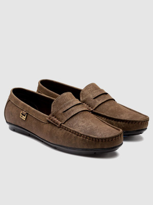 action DRIVE 122 Trendy Comfortable Stylish Casual Slip On Loafers Loafers For Men(Brown , 8)