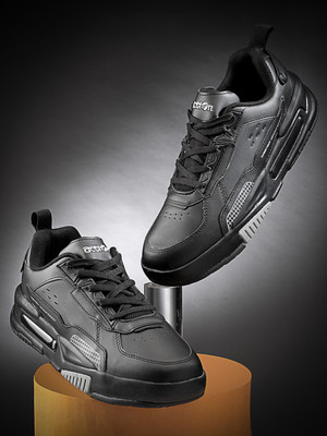 action SNKR 302 Stylish Comfortable Durable Casual Lace Up Sneakers Sneakers For Men(Black , 6)