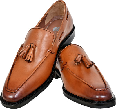 HX London loafers formal Loafers For Men(Tan , 10)