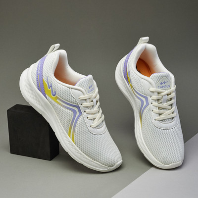 CAMPUS RAYE Women's Sports Shoes | PilloFoam Comfort & Cushioned Memory Insole |Lace-Up Running Shoes For Women(Off White , 6)