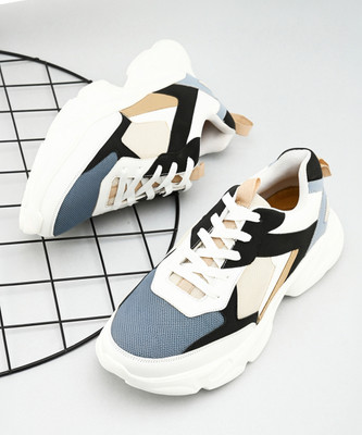 HRX by Hrithik Roshan Casual Shoes Sneakers For Men(Black, White, Navy , 10)