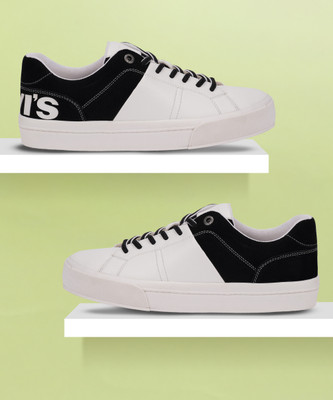 LEVI'S Men's White Color Block Sneakers Sneakers For Men(White , 10)