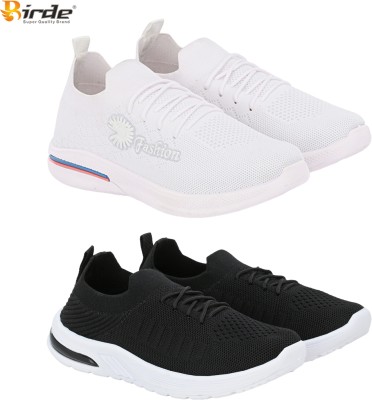 BIRDE Comfortable Regular Wear Casual Shoe Pack Of 2 Combo Casuals For Women(White, Black , 8)