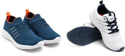 Face Stylish Sports Shoes for Men – Ideal for Running, Gym & Training Sneakers For Men(White, Blue , 10)