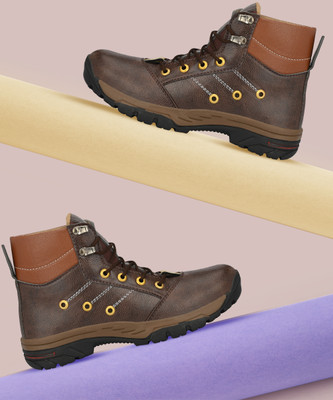 DROPSHOE Boots For Men(Brown , 7)