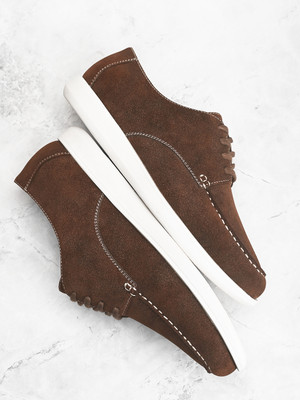 Mast & Harbour Lightweight Comfortable Rounded Casuals For Men(Brown , 9)