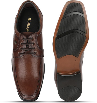 LIBERTY Healers UDL-9 Formal Lacing Shoes With TPR | Durable and Cushioned Footbed Lace Up For Men(Brown , 9)