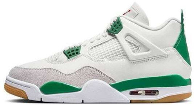 F FAVE Retro 4 Pine Green Premium Quality Slip On Sneakers For Men(White , 7)