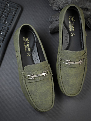 action DRIVE 123 Trendy Comfortable Stylish Casual Slip On Loafers Loafers For Men(Olive , 6)