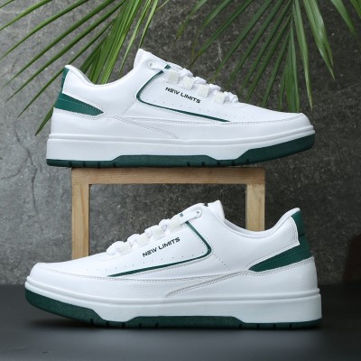NEW LIMITS FLASH Slip-Resistance Sneakers | Soft cushion Insole | Premium | Trendy | Sneakers For Men(White, Green)