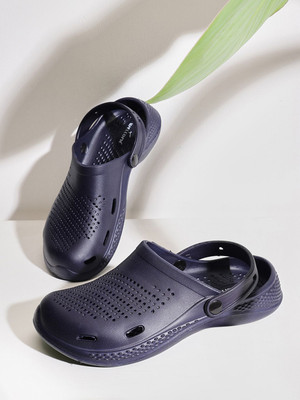 WELCOME Ultra Soft Waterproof Daily Wear with Adjustable Back Strap Anti-Skid Comfort| Clogs For Men(Navy , 7)