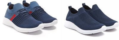 Face Stylish Sports Shoes for Men – Ideal for Running, Gym & Training Sneakers For Men(Navy, Navy, Red , 6)