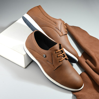 Averatto Tan Semi formal / Formal shoe for Mens A9920 For Men(Tan , 8)