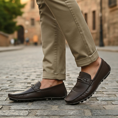 Hilux Hilux Trendy Loafers For Men Loafers For Men(Brown, Camel , 8)