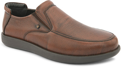 SAN FRISSCO High Quality PU Synthetic Luxe Formals Slip-On Shoes Slip On For Men(Tan , 8)
