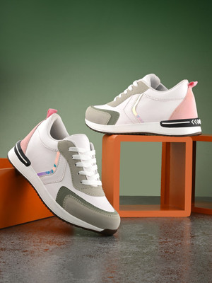 Roadster Women White Solid Casual Comfortable Sneakers Running Shoes For Women(White , 4)
