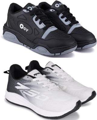 New Oranie Stylish Casual Shoes for Men Casuals For Men(White, Grey, Black , 10)