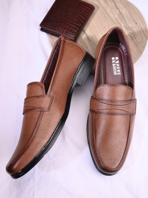 HERE&NOW Loafers For Men(Tan , 7)