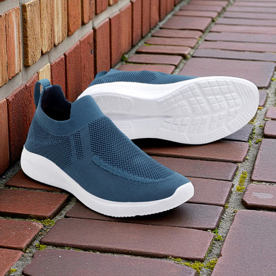 Face Trendy Light Weight Sport Shoe for Men Running Shoes For Men(Dark Blue , 6)