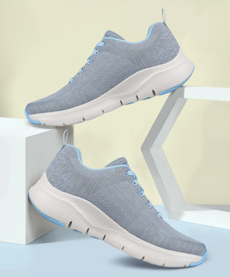 Skechers ARCH FIT-COMFY WAVE Sneakers For Women(Grey , 3)