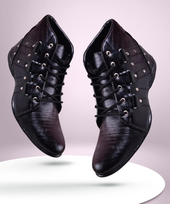Luciano BOOT SHOES FOR MEN Boots For Men(Black , 7)
