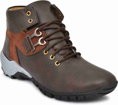 Nisho shoes Boots For Men(Brown , 7)