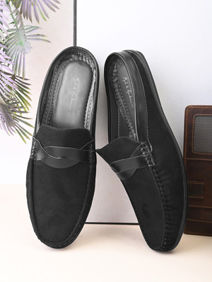 Mast & Harbour SS25 3099 Mules(Open Loafers) Loafers For Men(Black , 13)