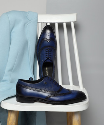 Monte Carlo Brogues For Men(Dark Blue , 10)