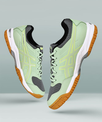 Asics GEL-COURTMOV+ Badminton Shoes For Men(Green , 10)