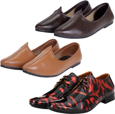 Vitoria Party Wear For Men(Black, Red, Tan, Brown)