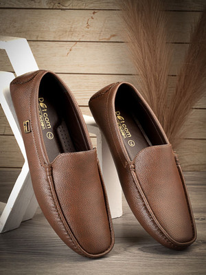 action DRIVE 161 Trendy Comfortable Stylish Casual Slip On Loafers Loafers For Men(Brown , 6)