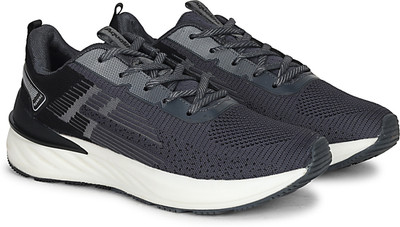 Aqualite Aqualite OCEAN-42 Men's Sports Shoes for Running with Lace-ups & Slip-Resistance Walking Shoes For Men(Black, Grey , 6)