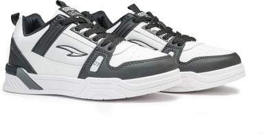 asian Casual Sneaker Shoes for Men | Soft Cushioned Insole || Chicago-01 Sneakers For Men(White, Black , 8)