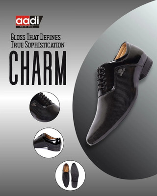 aadi Synthetic Leather For Men(Black , 10)