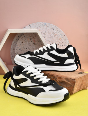 SKYPHER Trendy Sneakers for Men, College, Parties and Outings, Sneakers For Men(Black , 9)