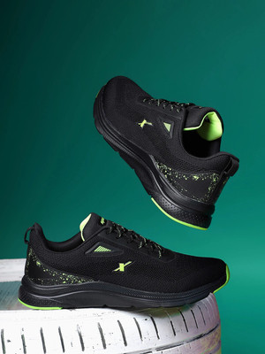 Sparx SM 4008 Running Shoes For Men(Black, Green , 7)