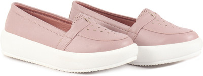 FAUSTO Chunky Slip On Height Enhancer Sneaker Shoe|Anti Skid Sole|Memory Cushion Insole Slip On Sneakers For Women(Pink , 4)