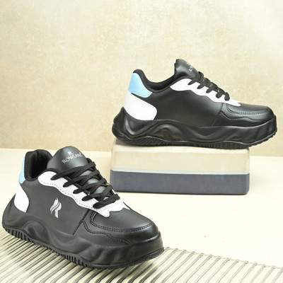 Rowlans comfortable,durable,sport shoes,walking & gym Sneakers For Women(Black , 5)