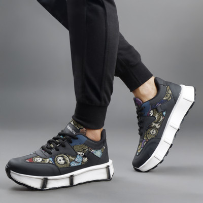 Empeno Chunky & Fashionable Sneaker | Running Shoes with Rubber Outsole Sneakers For Men(Blue , 9)