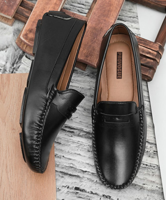 PROVOGUE Loafers For Men(Black , 8)