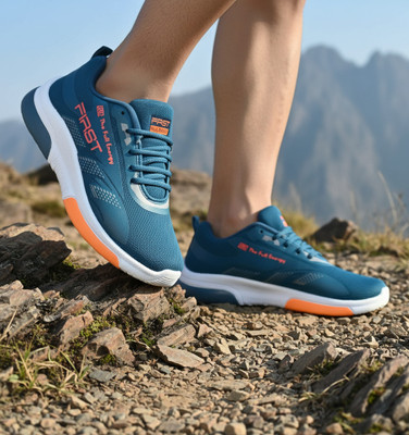 Soles & Styles Lightweight Shoes For Men |Memory Foam Insole, for Walking, Running & Gym Hiking & Trekking Shoes For Men(Blue , 7)