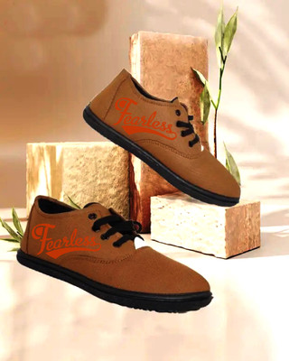Kenamin Stylish Casual Shoes for Men and kids Casuals For Men(Tan, Orange , 5)