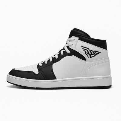 ROYAL RANCH Premium Slip On Sneakers For Men(Black, White , 6)