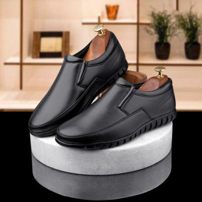 Zixer Office Branded Synthetic Leather Formal Shoes For Men Derby Party Shoes For Boys Derby For Men(Black, Brown , 7)