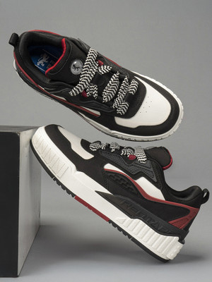 RED TAPE Lifestyle Sneaker Shoes for Men | Elegantly Rounded Front, Soothing Insole Sneakers For Men(Black , 8)