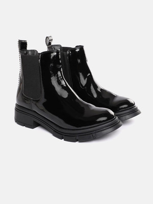 Roadster Boots For Women(Black , 4)