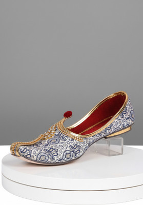 Countless Steps Wedding Juttis For Men Party Wear For Men(Blue , 8)